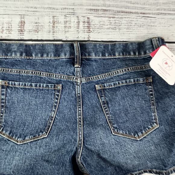Isabel Maternity Denim Jean Shorts sz 8/29 Expandable Side Panels 4"Inseam - Picture 7 of 8